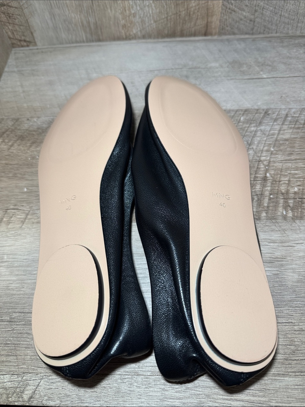 MANGO Leather Flat Shoes Ballerina - Picture 6 of 10